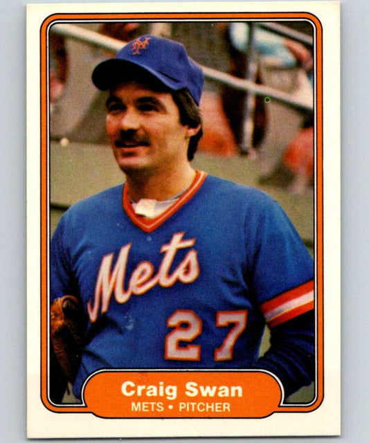 1982 Fleer #538 Craig Swan Mets Image 1