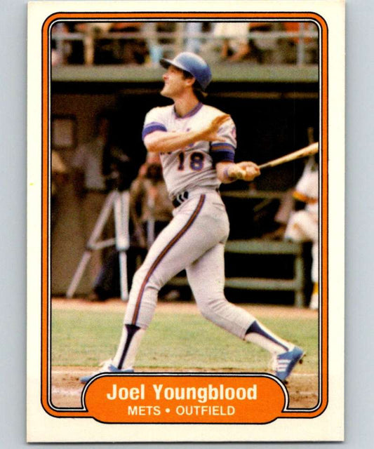 1982 Fleer #543 Joel Youngblood Mets Image 1