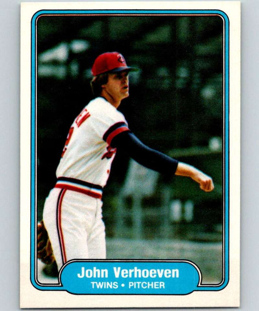 1982 Fleer #547 John Verhoeven Twins Image 1