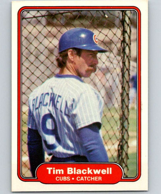1982 Fleer #587 Tim Blackwell Cubs Image 1