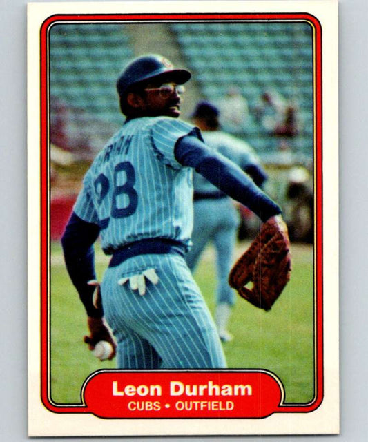 1982 Fleer #595 Leon Durham Cubs Image 1