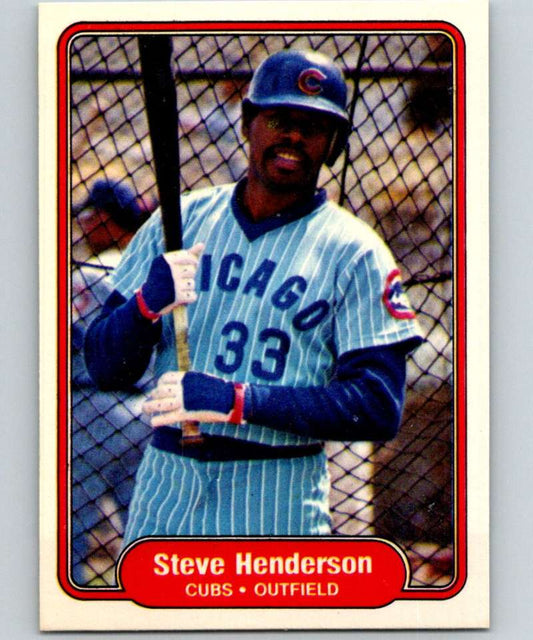 1982 Fleer #597 Steve Henderson Cubs Image 1