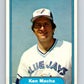 1982 Fleer #618 Ken Macha Blue Jays Image 1