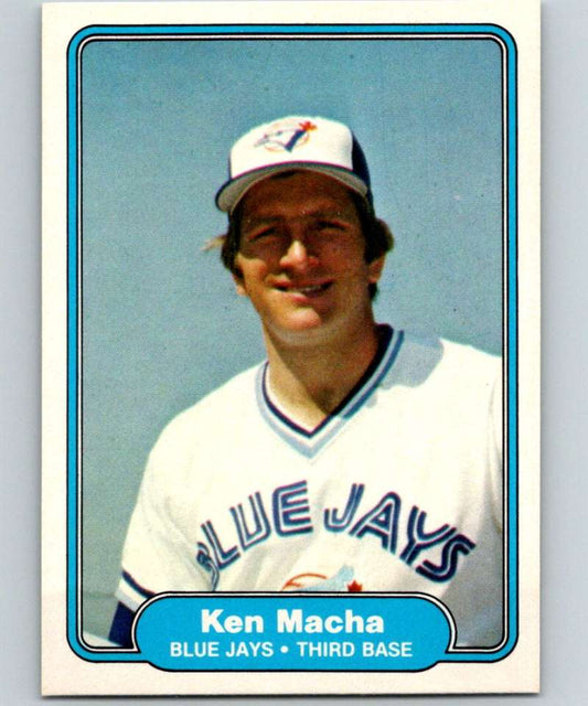 1982 Fleer #618 Ken Macha Blue Jays Image 1