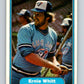 1982 Fleer #626 Ernie Whitt Blue Jays
