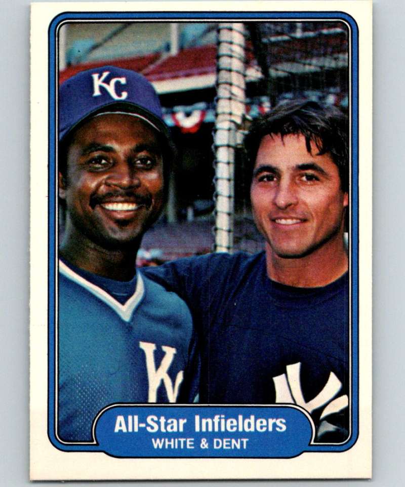 1982 Fleer #629 Frank White/Bucky Dan D Dent All Star Infielders Image 1