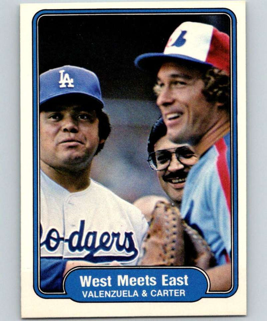 1982 Fleer #635 Fernando Valenzuela/Gary Carter West Meets East