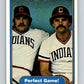 1982 Fleer #639 Len Barker/Bo Diaz Indians Perfect Game UER Image 1