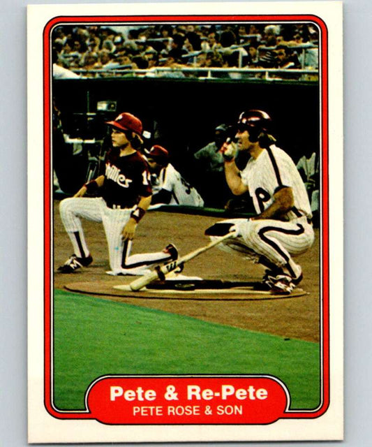 1982 Fleer #640 Pete Rose Phillies Pete and Re-Pete
