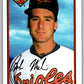 1989 Bowman #8 Bob Melvin Orioles MLB Baseball Image 1