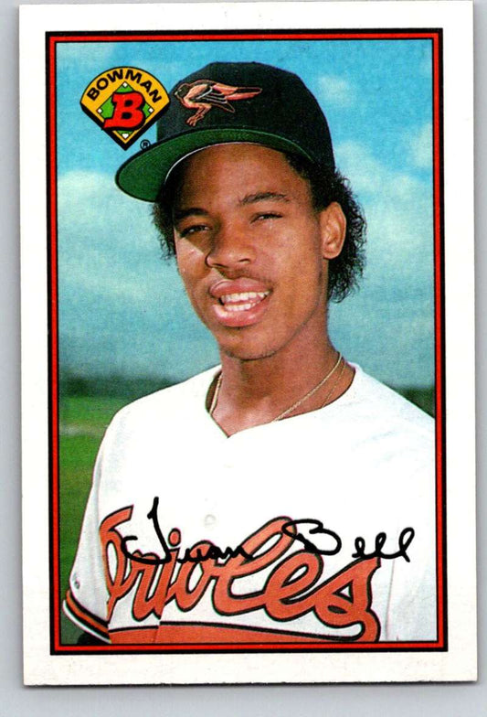 1989 Bowman #11 Juan Bell RC Rookie Orioles MLB Baseball Image 1