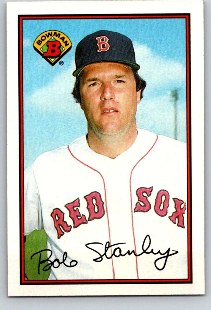 1989 Bowman #25 Bob Stanley Red Sox MLB Baseball Image 1
