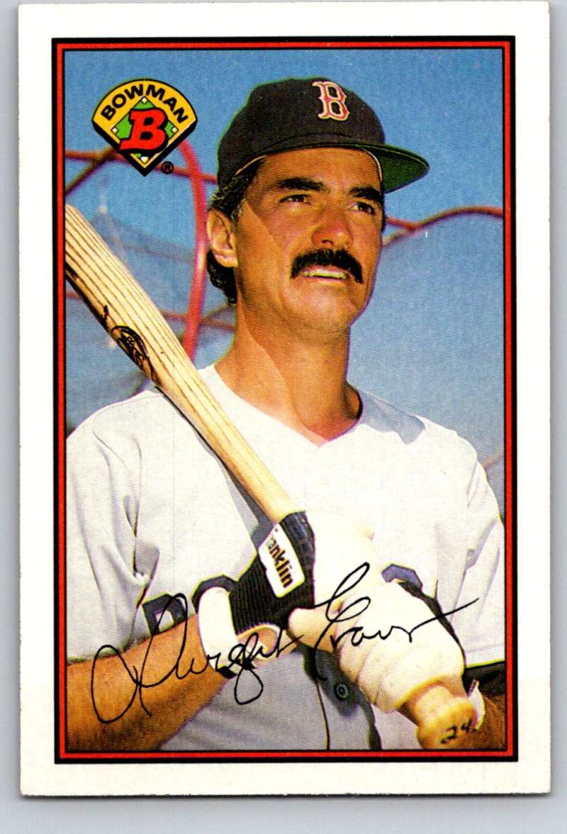 1989 Bowman #35 Dwight Evans Red Sox MLB Baseball Image 1