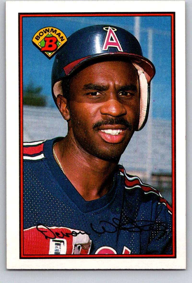 1989 Bowman #54 Devon White Angels MLB Baseball Image 1