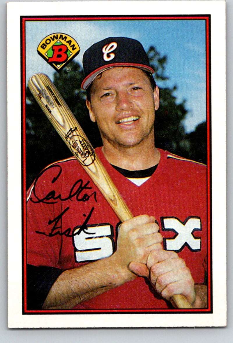 1989 Bowman #62 Carlton Fisk White Sox MLB Baseball Image 1