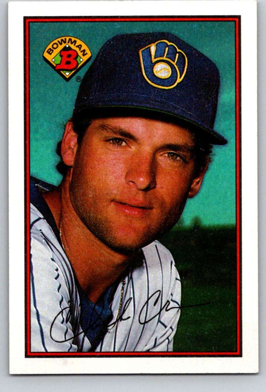 1989 Bowman #136 Chuck Crim Brewers MLB Baseball Image 1