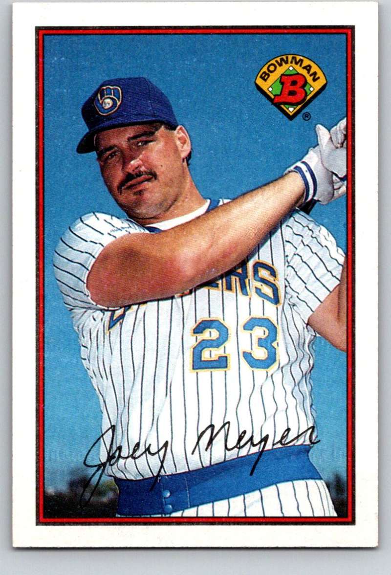 1989 Bowman #138 Joey Meyer Brewers MLB Baseball Image 1