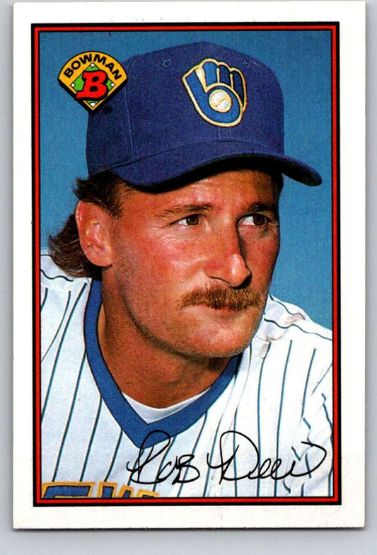 1989 Bowman #146 Rob Deer Brewers MLB Baseball Image 1