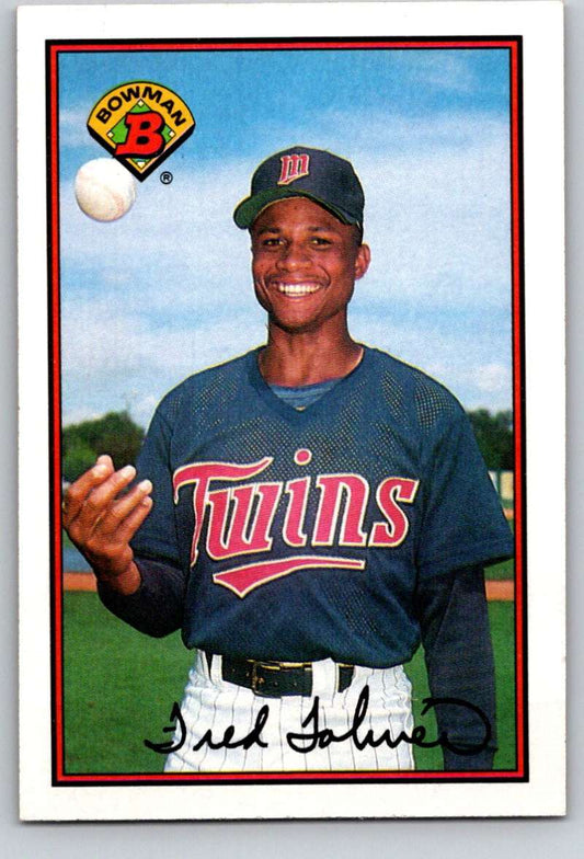 1989 Bowman #147 Fred Toliver Twins MLB Baseball Image 1