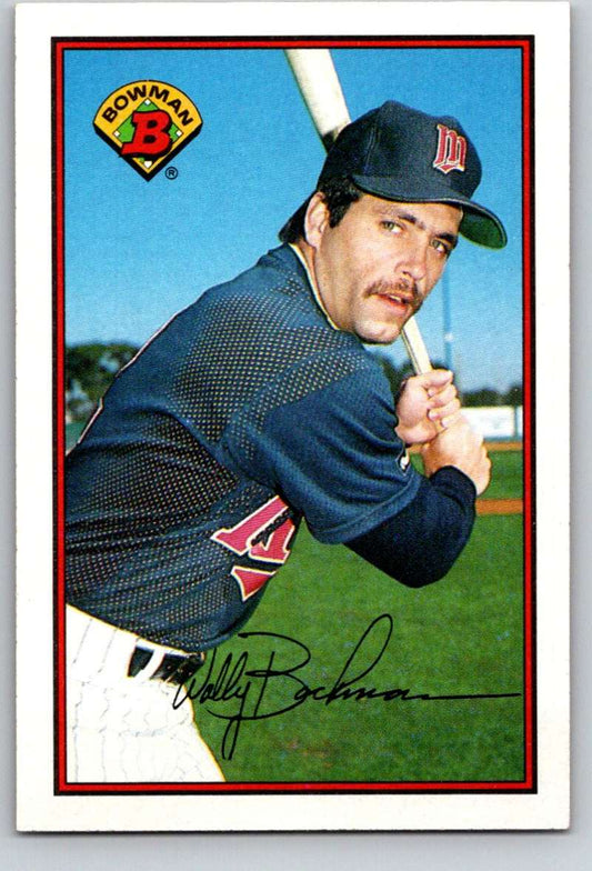 1989 Bowman #159 Wally Backman Twins MLB Baseball Image 1