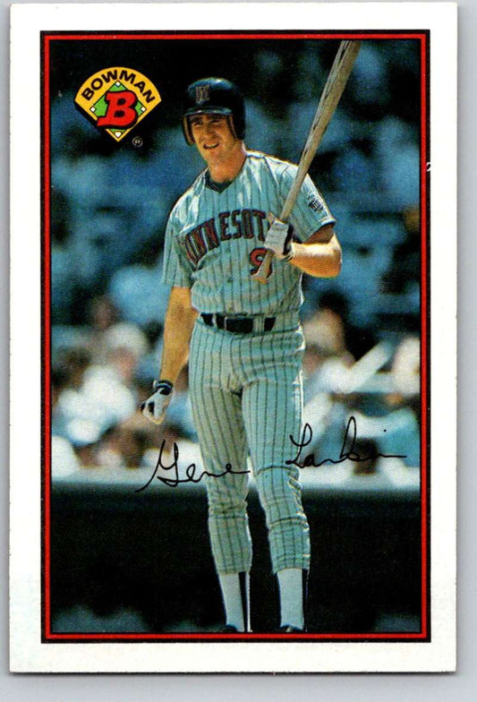 1989 Bowman #160 Gene Larkin Twins MLB Baseball Image 1