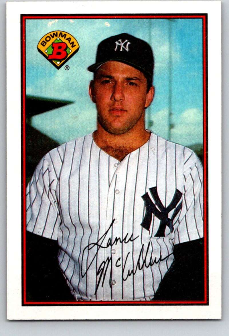 1989 Bowman #168 Lance McCullers Yankees MLB Baseball Image 1
