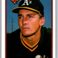 1989 Bowman #189 Mike Moore Athletics MLB Baseball Image 1