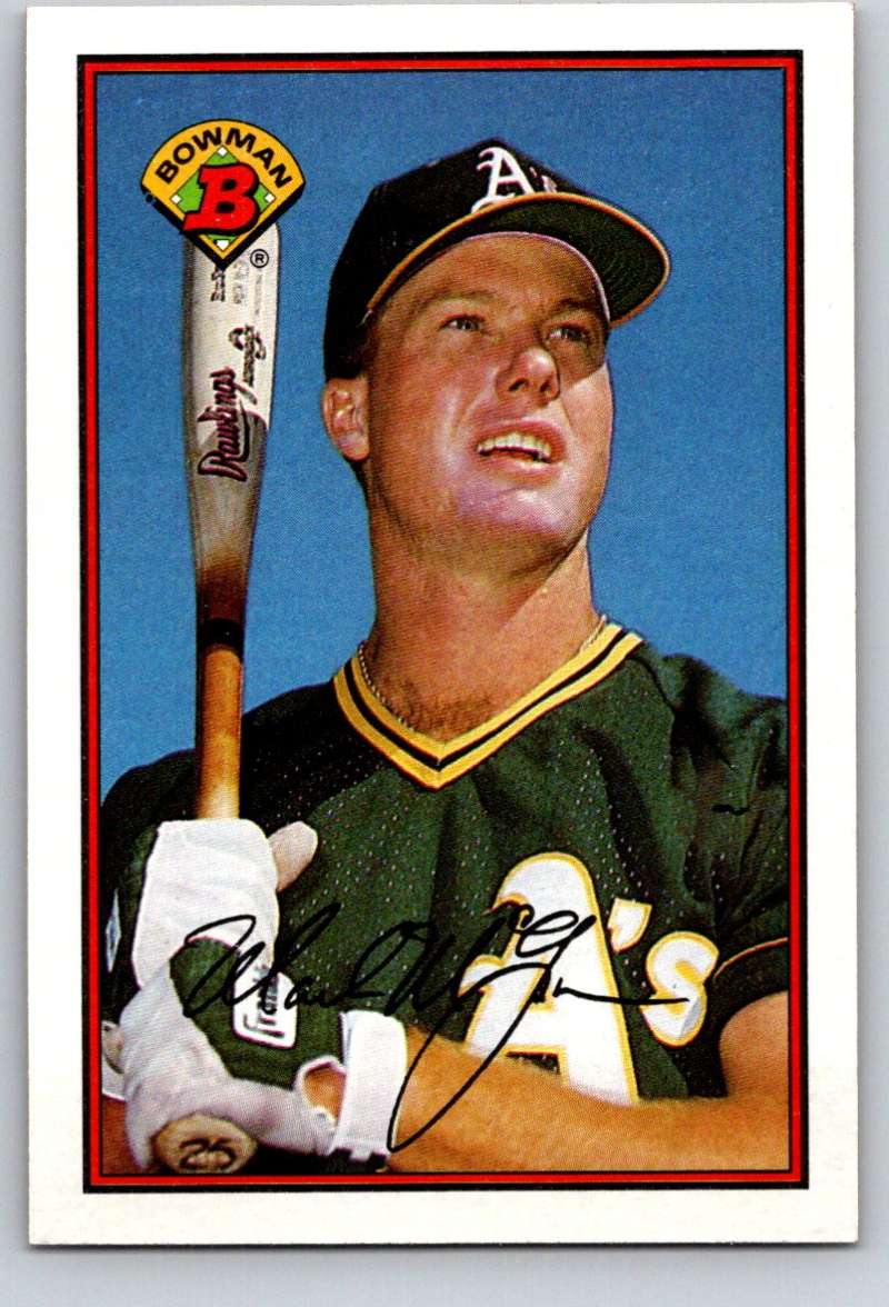 1989 Bowman #197 Mark McGwire Athletics MLB Baseball Image 1