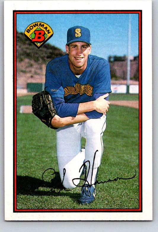1989 Bowman #206 Erik Hanson RC Rookie Mariners MLB Baseball Image 1