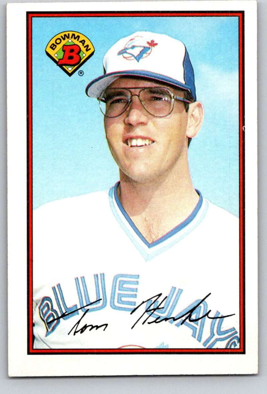 1989 Bowman #246 Tom Henke Blue Jays MLB Baseball Image 1