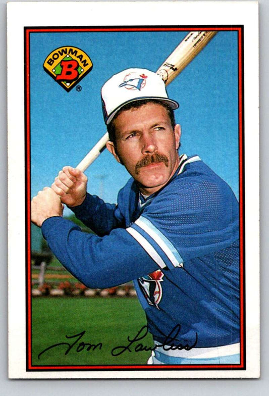 1989 Bowman #255 Tom Lawless Blue Jays MLB Baseball Image 1