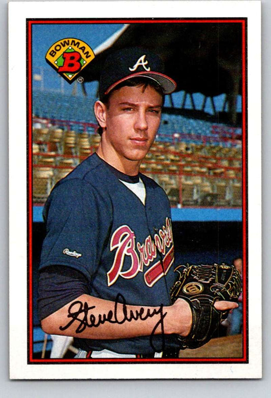 1989 Bowman #268 Steve Avery RC Rookie Braves MLB Baseball Image 1