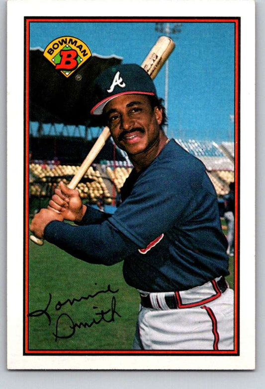 1989 Bowman #278 Lonnie Smith Braves MLB Baseball Image 1
