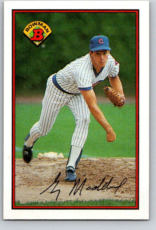 1989 Bowman #284 Greg Maddux Cubs MLB Baseball Image 1