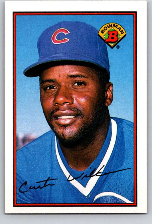 1989 Bowman #292 Curtis Wilkerson Cubs MLB Baseball Image 1