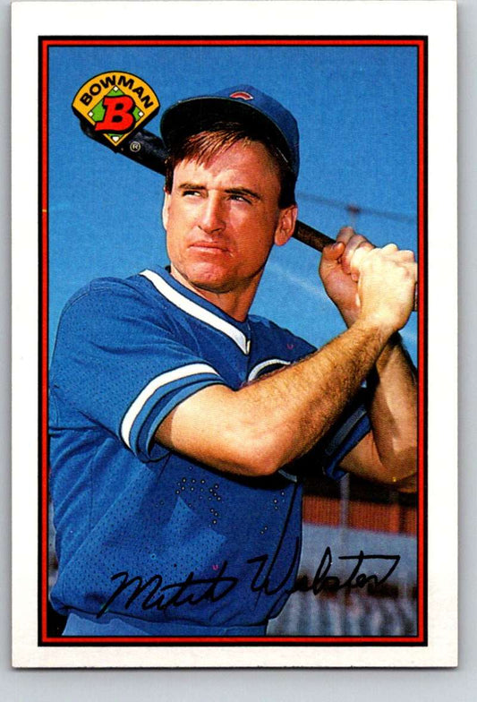 1989 Bowman #296 Mitch Webster Cubs MLB Baseball Image 1