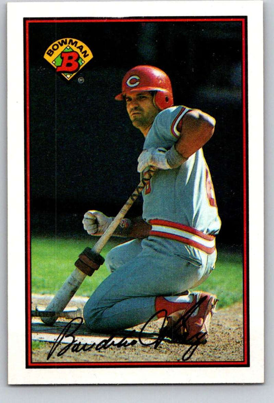 1989 Bowman #307 Bo Diaz Reds MLB Baseball Image 1