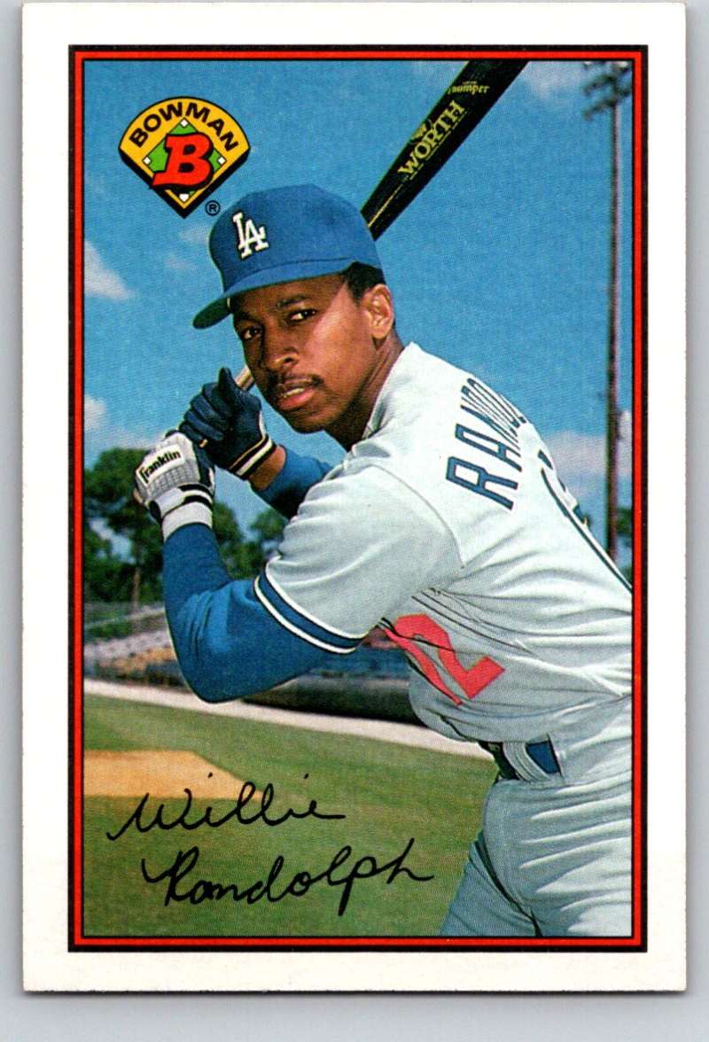 1989 Bowman #344 Willie Randolph Dodgers MLB Baseball Image 1