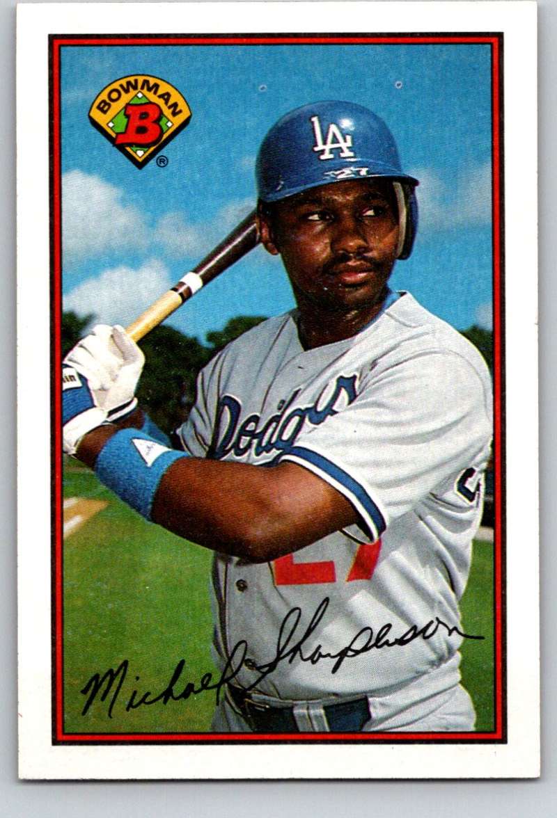 1989 Bowman #348 Mike Sharperson Dodgers MLB Baseball