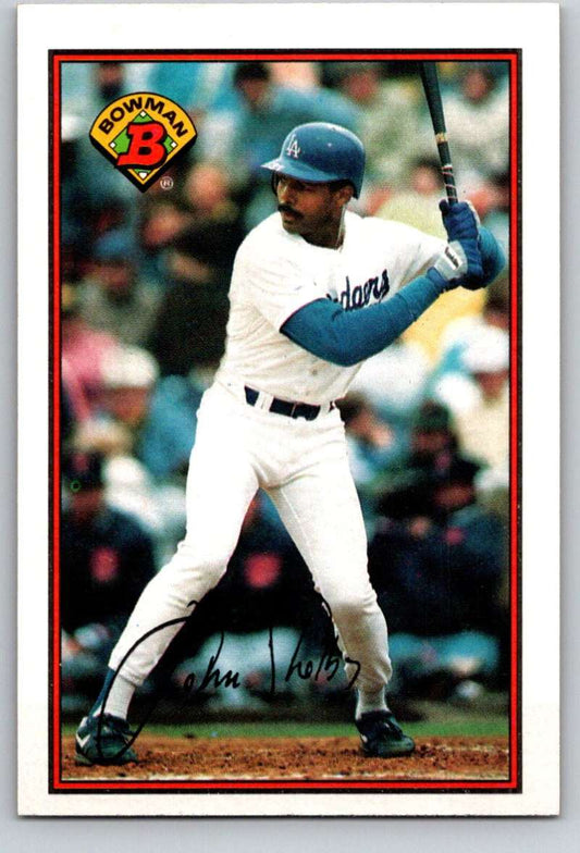 1989 Bowman #349 John Shelby Dodgers MLB Baseball Image 1