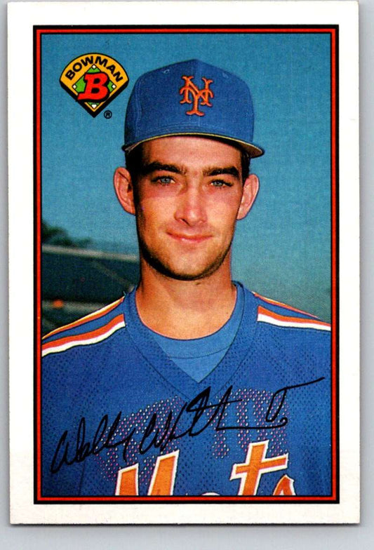 1989 Bowman #373 Wally Whitehurst RC Rookie Mets MLB Baseball Image 1