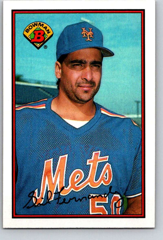 1989 Bowman #377 Sid Fernandez Mets MLB Baseball Image 1