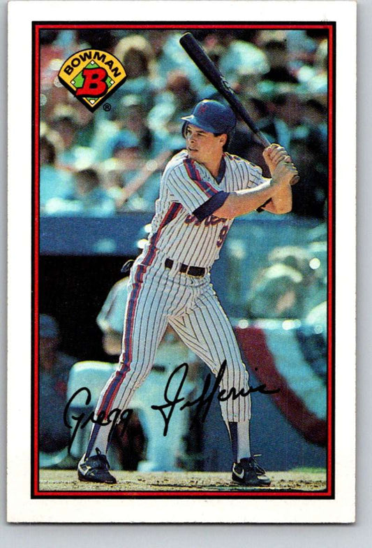 1989 Bowman #381 Gregg Jefferies Mets MLB Baseball Image 1