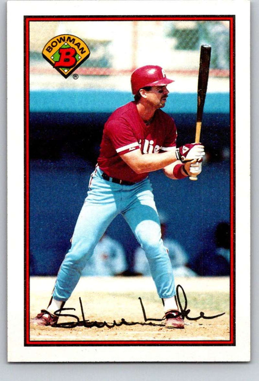 1989 Bowman #399 Steve Lake Phillies MLB Baseball Image 1