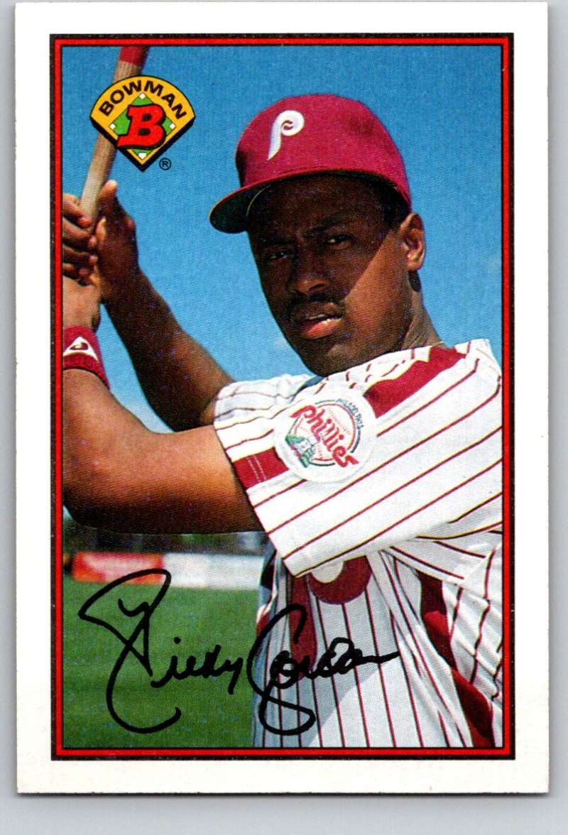 1989 Bowman #401 Ricky Jordan RC Rookie Phillies MLB Baseball Image 1