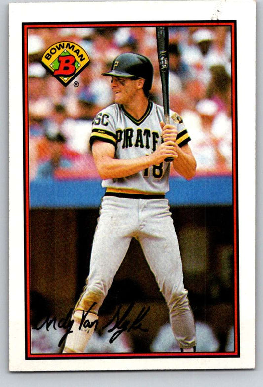 1989 Bowman #424 Andy Van Slyke Pirates MLB Baseball Image 1