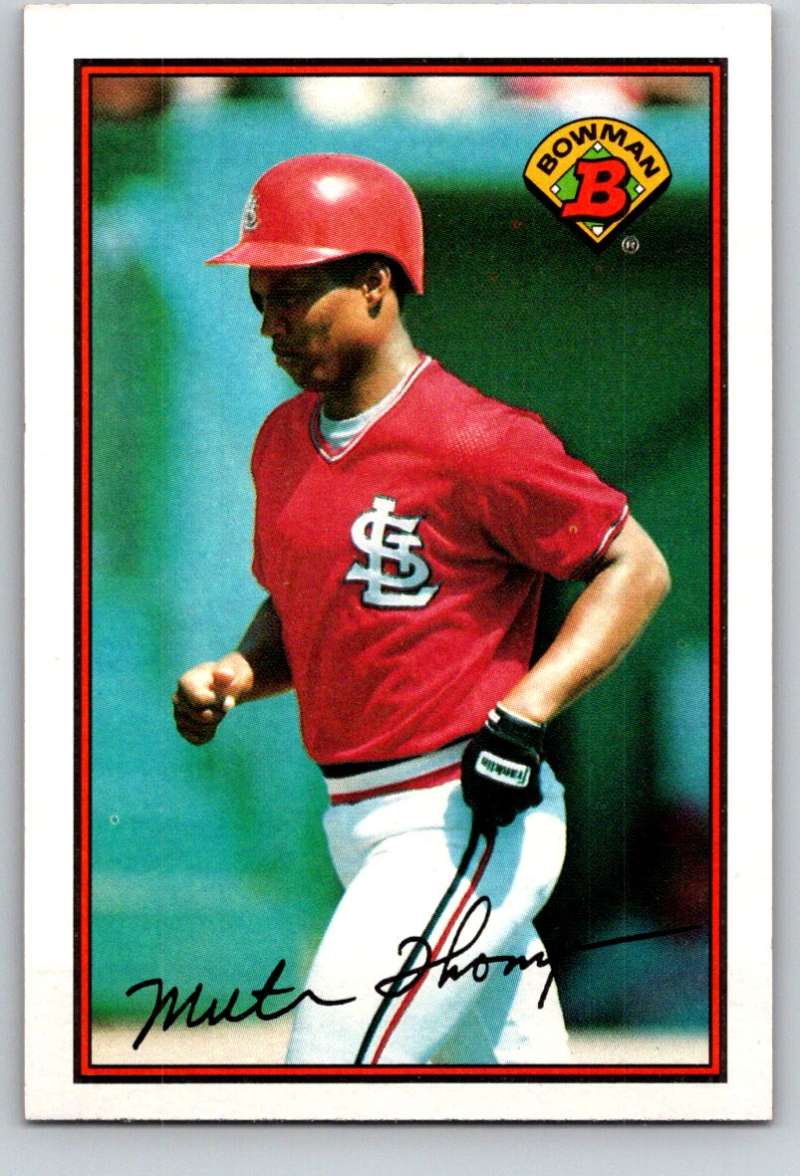 1989 Bowman #441 Milt Thompson Cardinals MLB Baseball Image 1