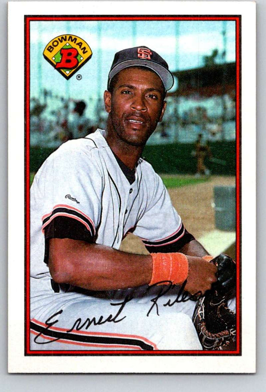 1989 Bowman #475 Ernest Riles Giants MLB Baseball Image 1