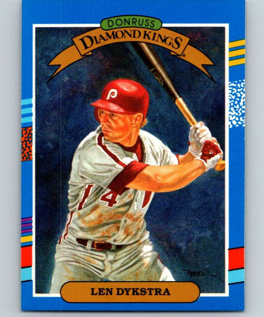 1991 Donruss #7 Lenny Dykstra Phillies DK MLB Baseball Image 1