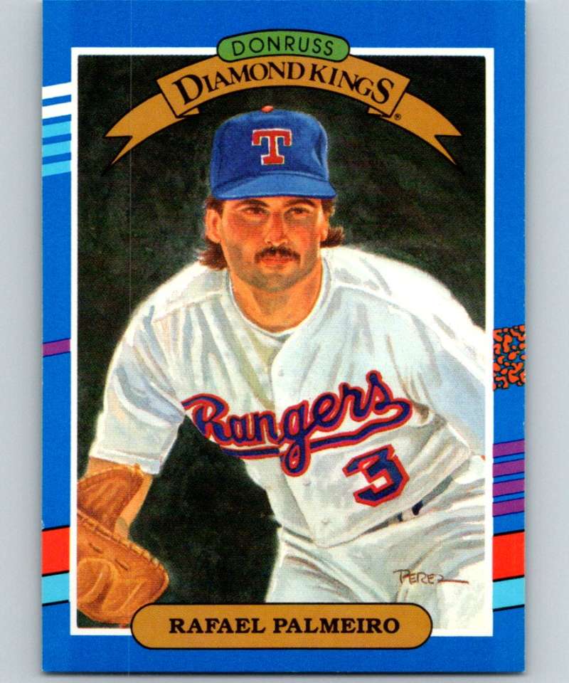 1991 Donruss #19 Rafael Palmeiro Rangers DK UER MLB Baseball Image 1